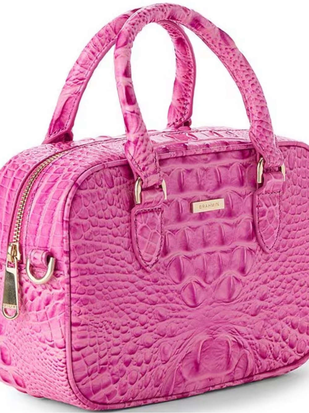 BRAHMIN Candy Pink Melbourne Collection Mara Mini Satchel Bag - - Picture 2 of 15